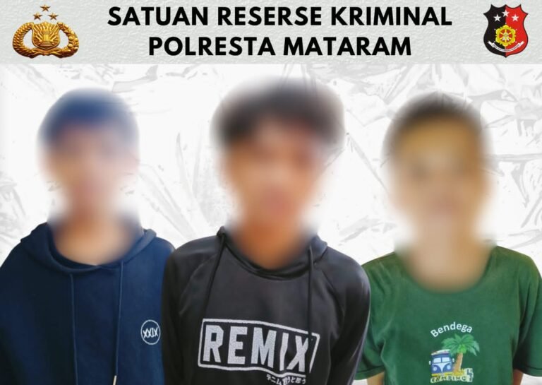 Diduga Setubuhi Anak Dibawah Umur, Tiga Remaja di Mataram Diamankan,