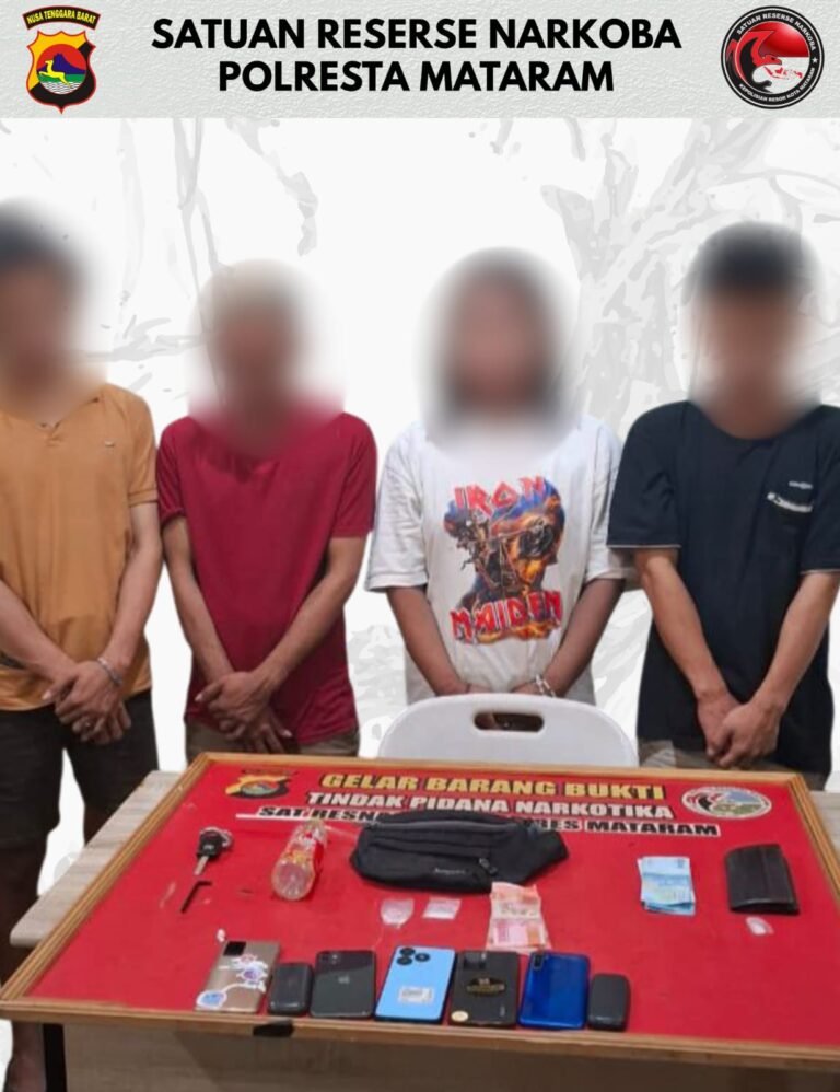 Kamar Kos di Lingsar Digerebek Polisi, Jadi Sarang Pesta dan Transaksi Narkoba