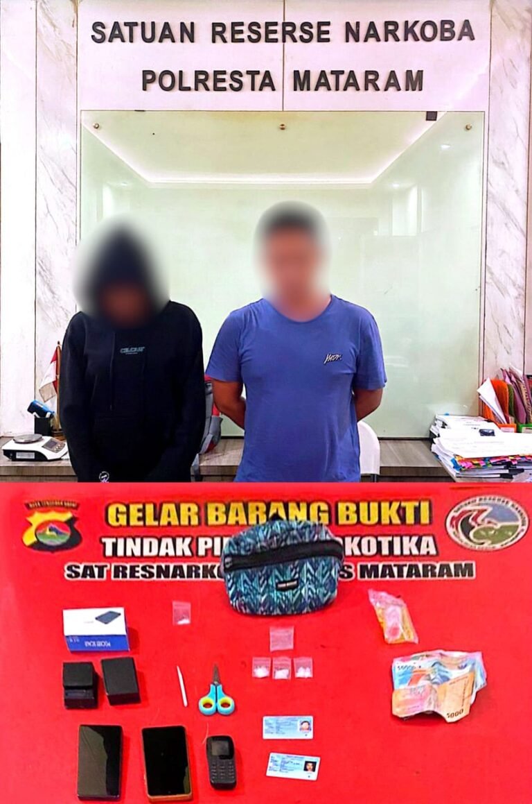 Dua Sejoli Ditangkap Polisi Lantaran Sabu saat Berdua di Kamar Kos