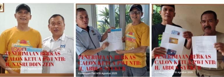 Hingga Penutupan, Baru Tiga Calon Resmi Daftar Ketua PWI NTB