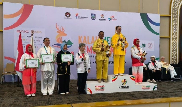 Dua Peserta Tai Chi Asal Jawa Timur Raih Juara Dua Perorangan di Fornas VIII NTB 