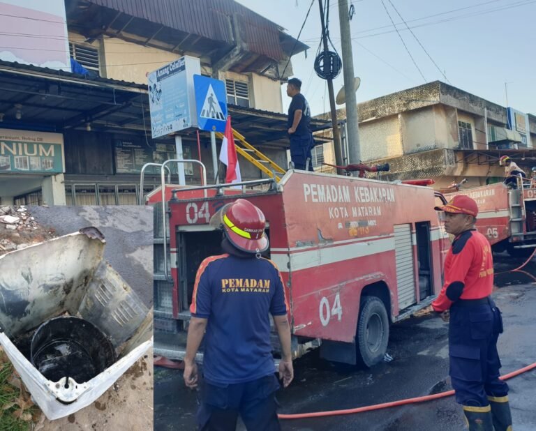 Ruko Dua Lantai di Sweta Terbakar, Diduga Akibat Mesin Cuci Meledak