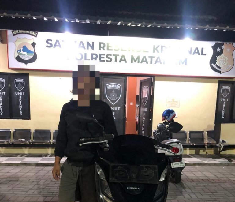 Curi Motor di Kosan, Pria Asal Loteng Ini Ditangkap  Resmob Polresta Mataram 