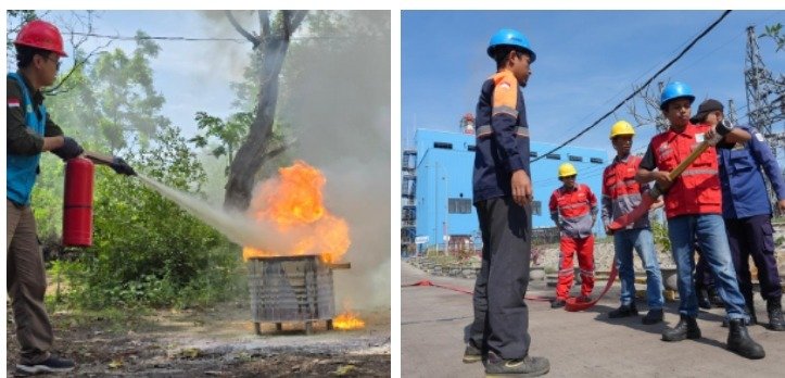 UPK Tambora Perkuat Kesiapsiagaan Tanggap Darurat dan Sistem Pemadam Kebakaran PLTU Sumbawa 
