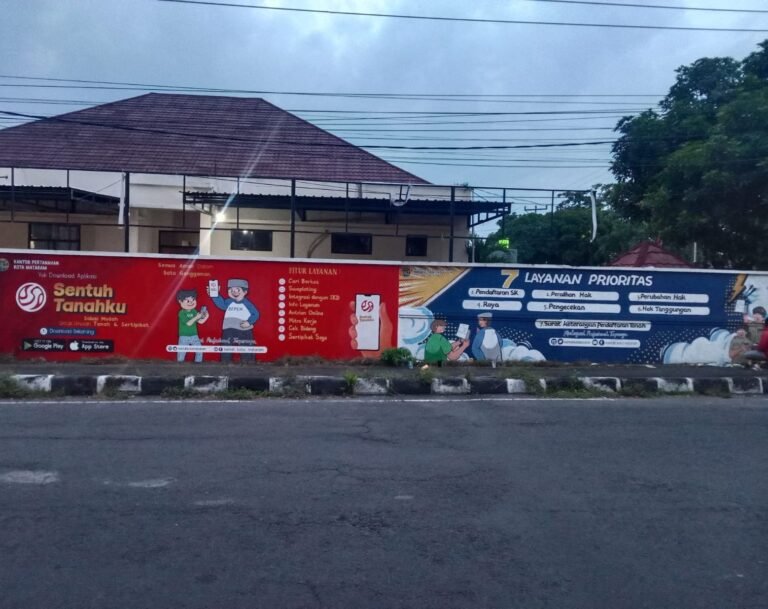 Kantor Pertanahan Kota Mataram Hadirkan Mural Edukatif Layanan Pertanahan