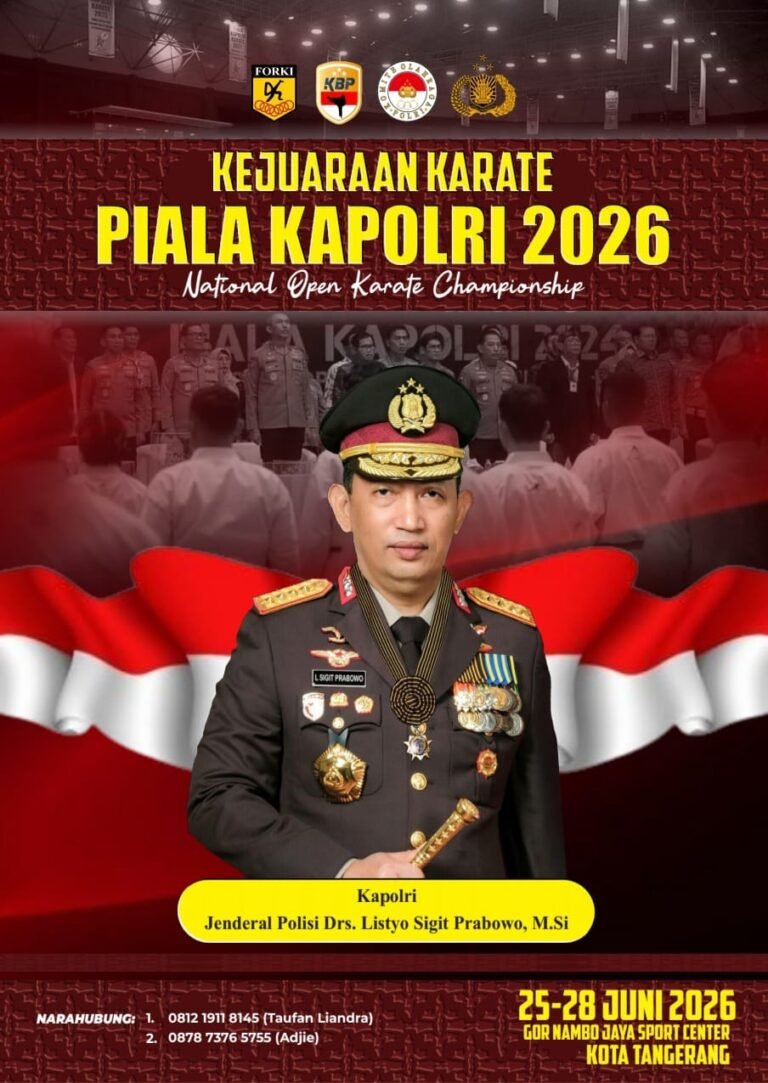 Karate Piala Kapolri 2026 Digelar Juni di Tangerang, Ribuan Atlet Siap Tanding