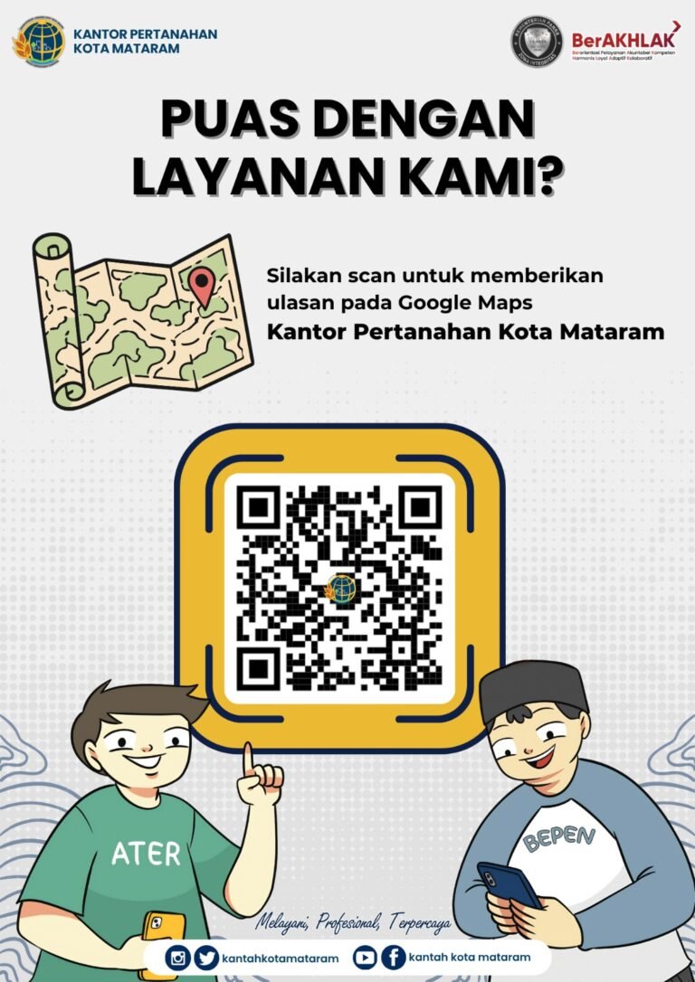 Kantah Kota Mataram Konsisten Lakukan Survei Indeks Kepuasan Masyarakat untuk Tingkatkan Kualitas Layanan