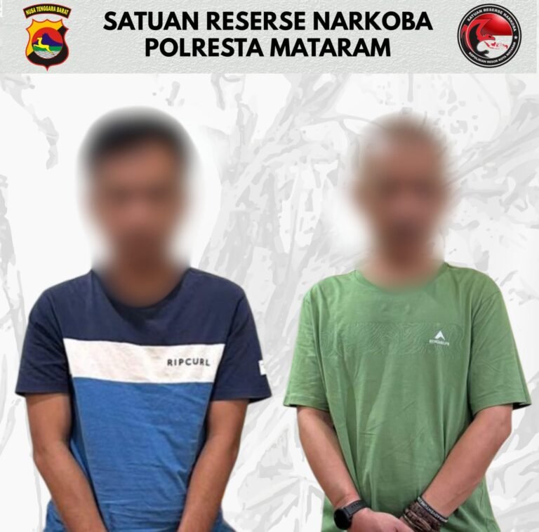 Polresta Mataram Tangkap Dua Terduga Pengedar, Sita 653,4 Gram Ganja