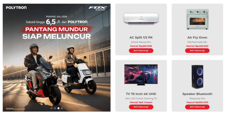 Rekomendasi Polytron Official Store Terpercaya Online